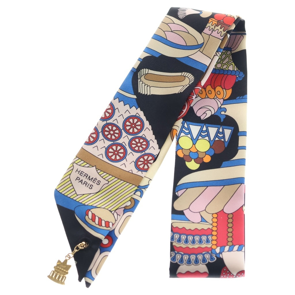 HERMES(エルメス) ツイリー パティスリーフランセーズ シルクスカーフ マルチカラー