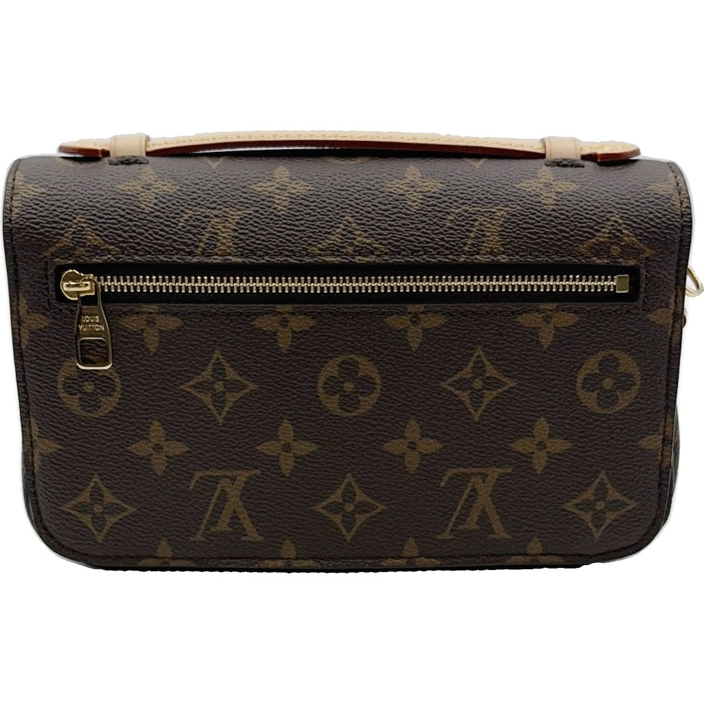 LOUIS VUITTON(ルイヴィトン) モノグラム メティスEW 2WAYチェーンハンドバッグ ショルダーバッグ ブラウン レザー×PVC M46279 ゴールド金具 レディース