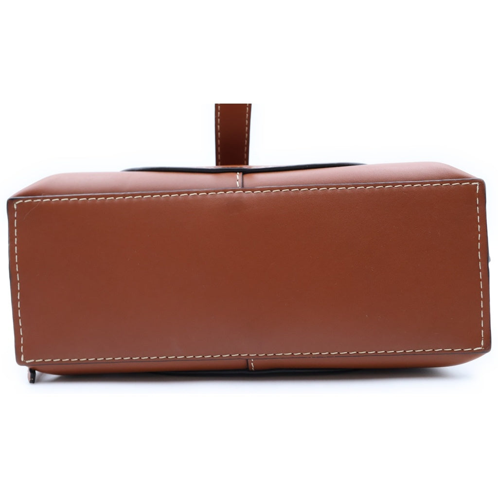 LOEWE(ロエベ) ゲート ミニ 2WAYハンドバッグ ショルダーバッグ ブラウン レザー ゴールド金具 レディース