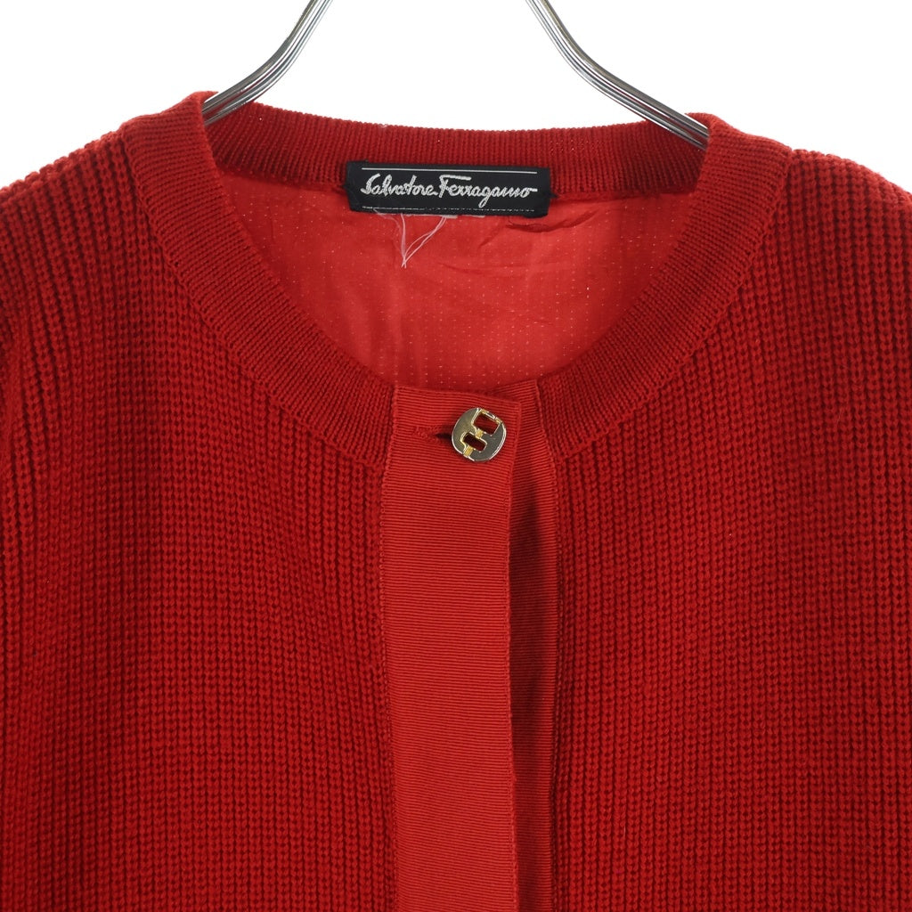 Salvatore Ferragamo(サルヴァトーレ フェラガモ) ニット カーディガン レディース レッド