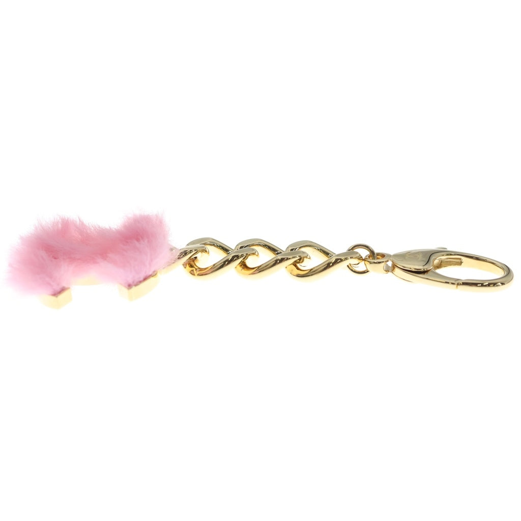 CHANEL(シャネル) ココマーク ファー チャーム キーホルダー B24C ゴールド/ピンク
