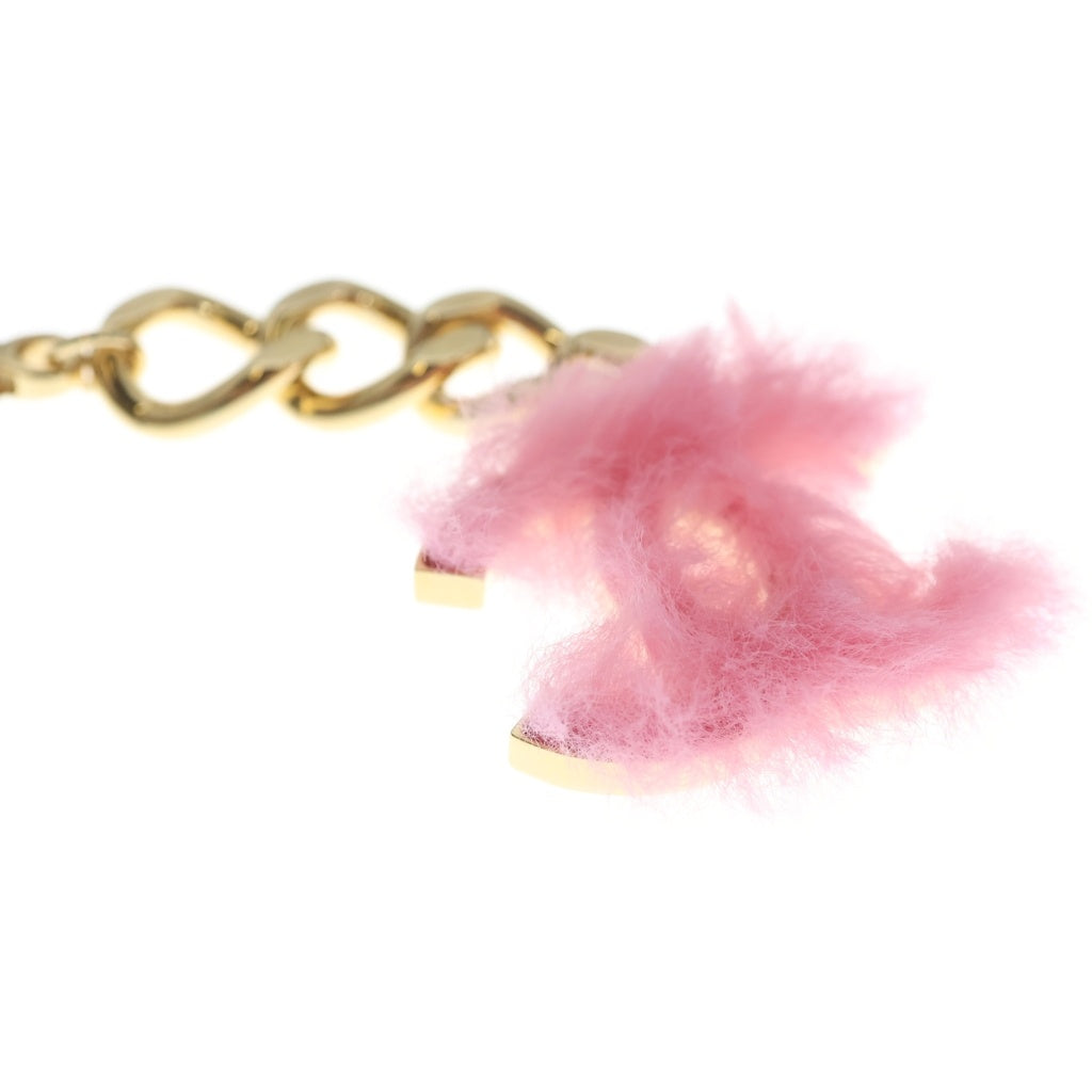 CHANEL(シャネル) ココマーク ファー チャーム キーホルダー B24C ゴールド/ピンク