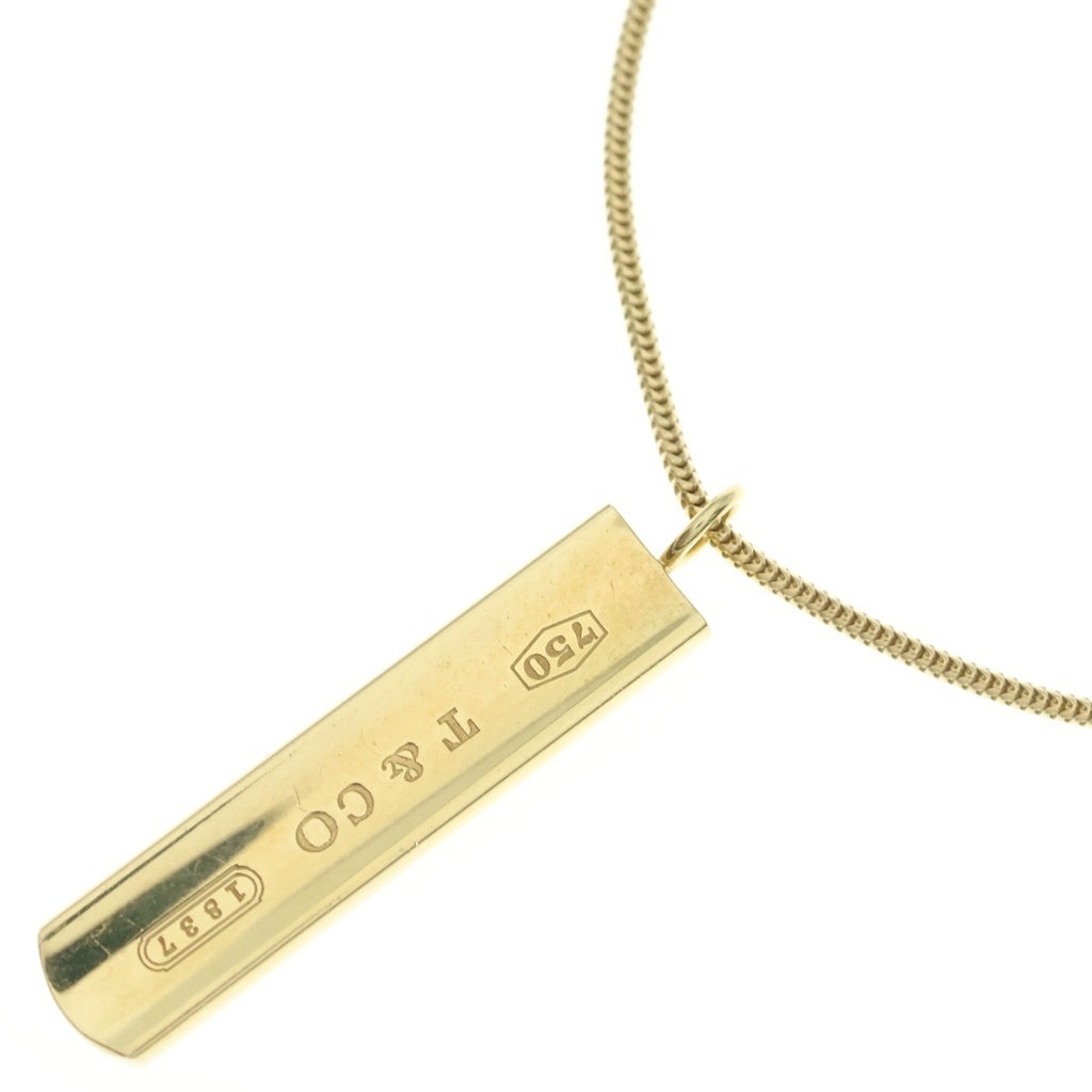 TIFFANY & Co.(ティファニー) 1837 ナローバー ネックレス スネークチェーン ペンダント イエローゴールド Au750YG