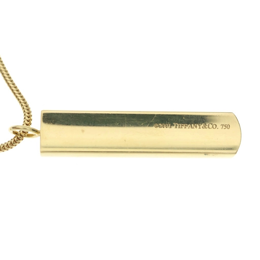 TIFFANY & Co.(ティファニー) 1837 ナローバー ネックレス スネークチェーン ペンダント イエローゴールド Au750YG