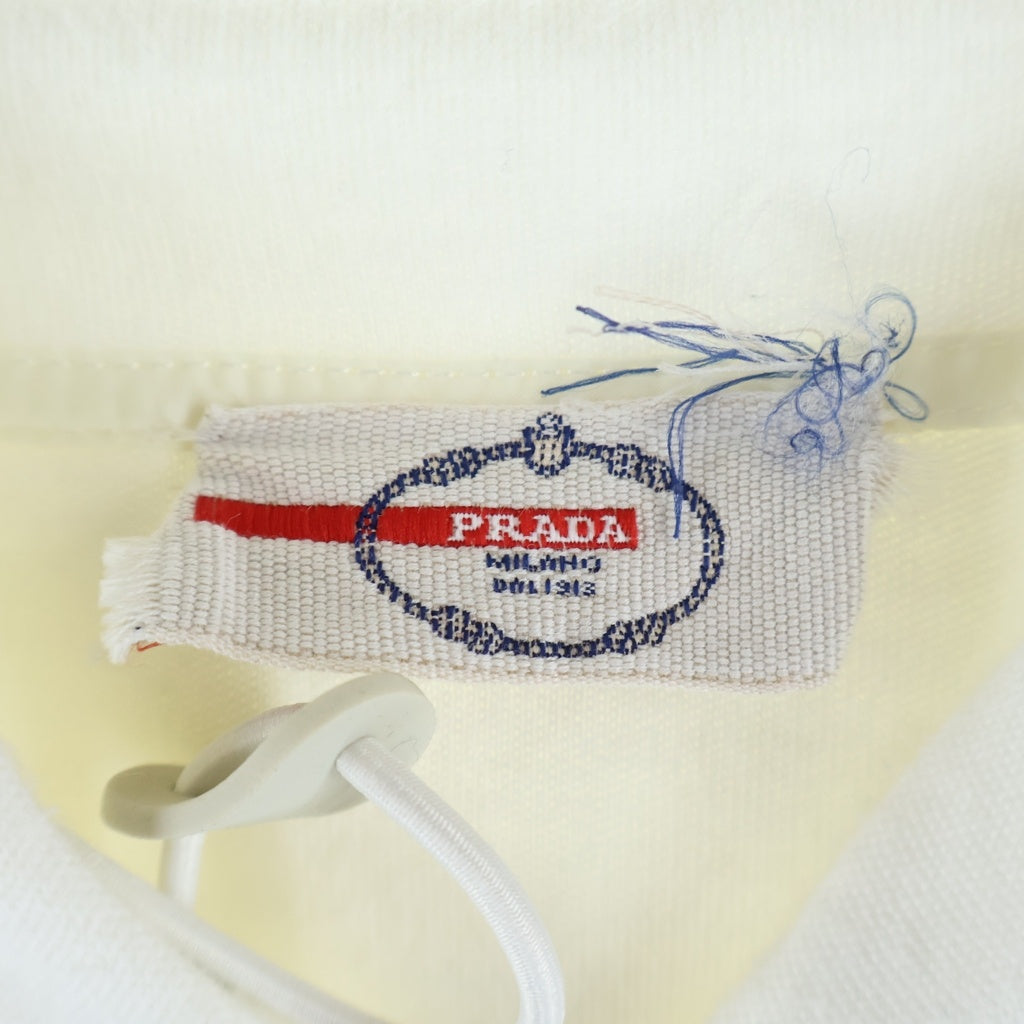 PRADA(プラダ) ジップアップ無地パーカー フーディー ホワイト レディース
