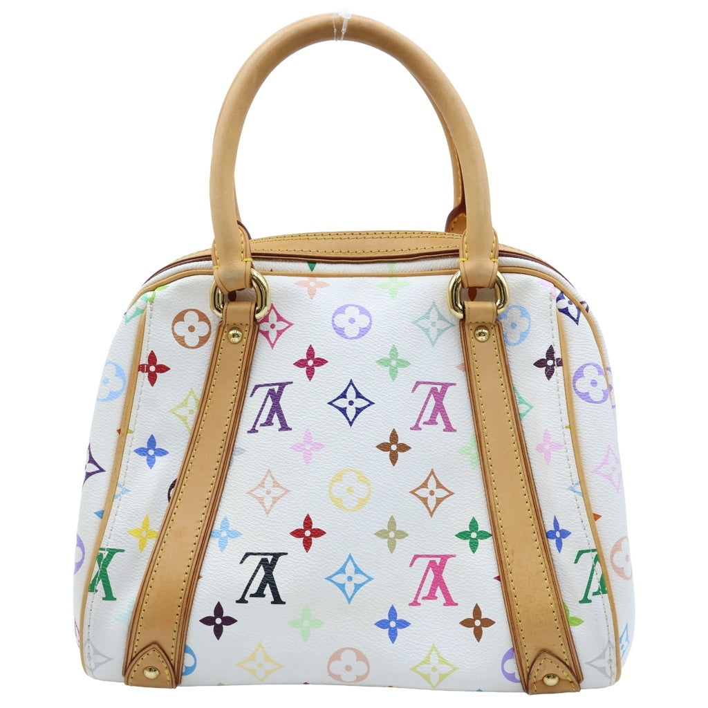 LOUIS VUITTON(ルイヴィトン) モノグラムマルチカラー プリシラ ブロン ハンドバッグ ホワイト×ブラウン レザー×PVC M40096 ゴールド金具
