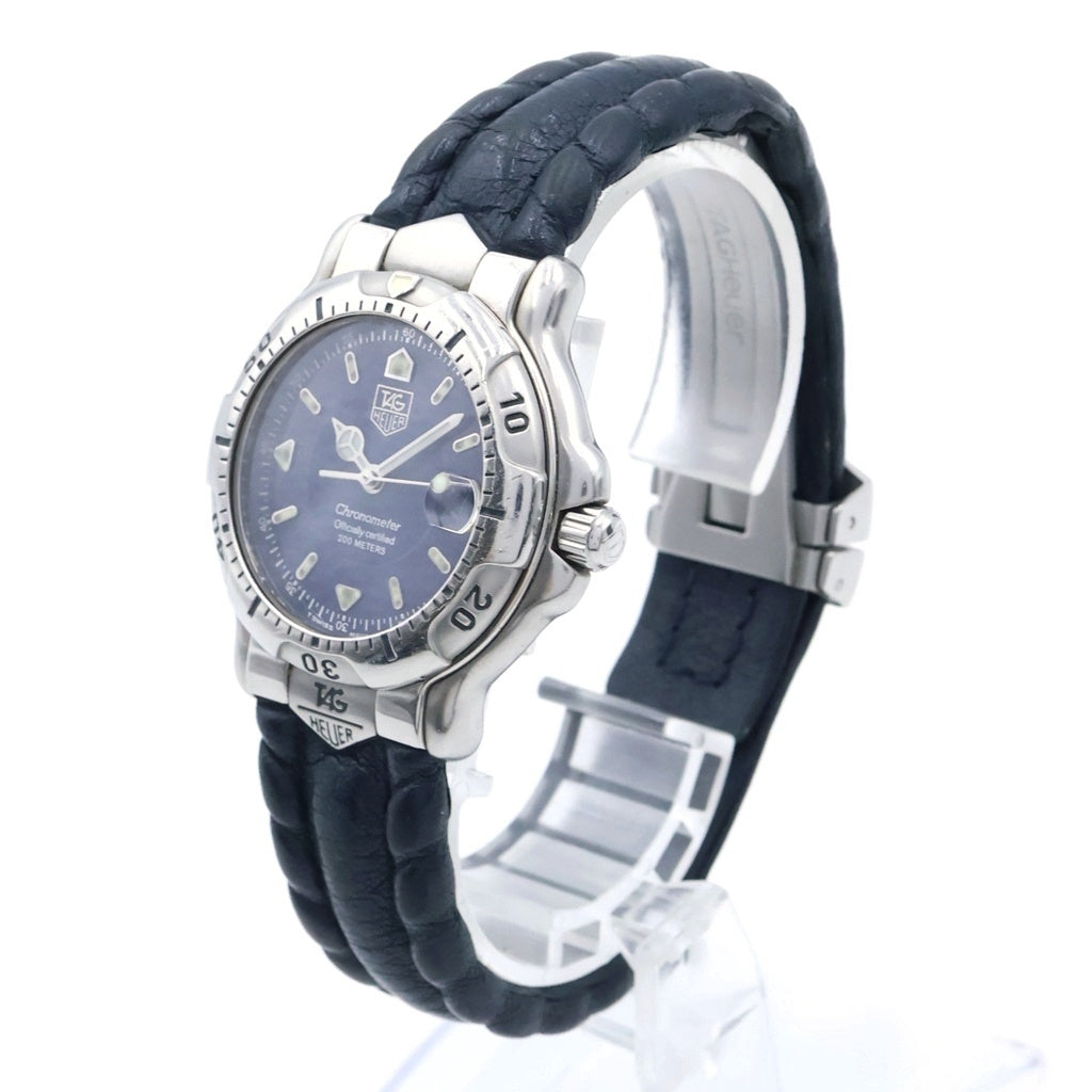 TAG HEUER(タグホイヤー) 6000シリーズ クロノメーター 青文字盤 ステンレススチール 革ベルト 自動巻き AT WH5213-K1