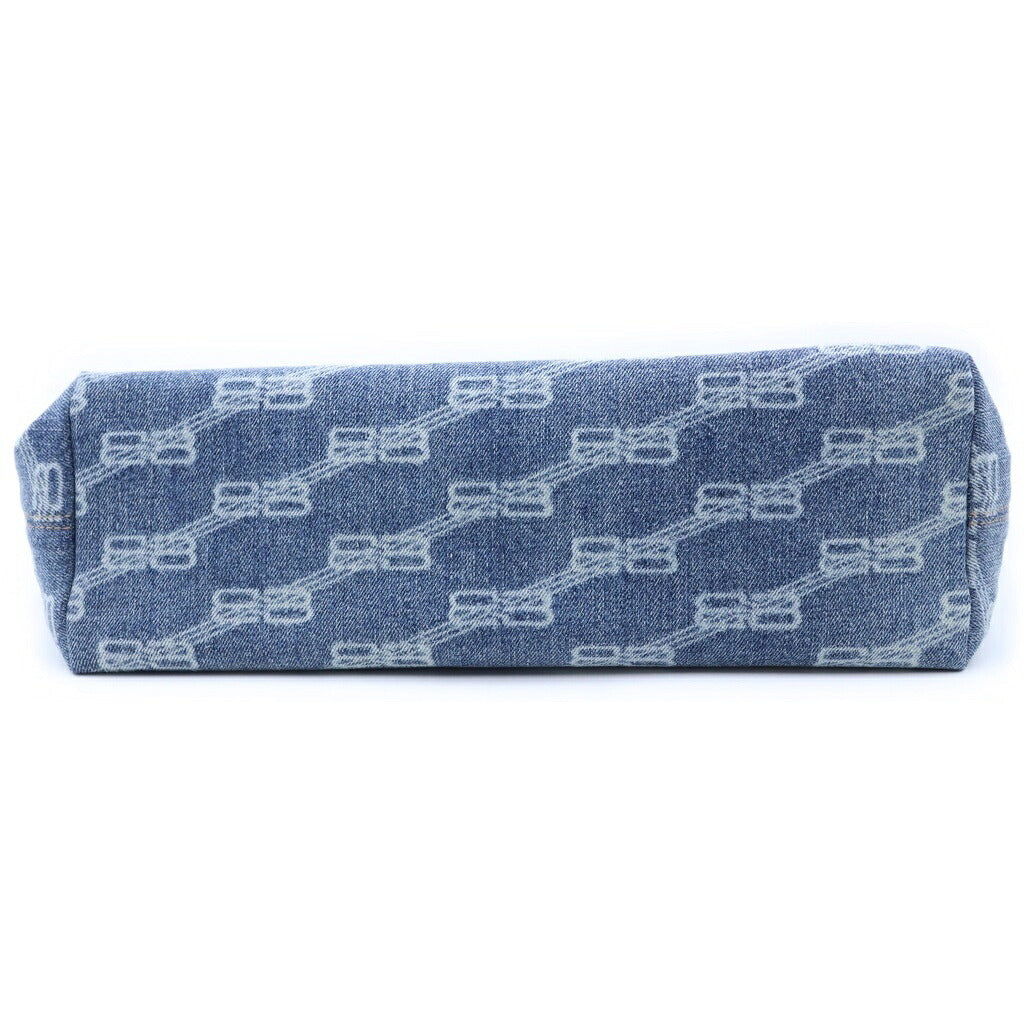 BALENCIAGA(バレンシアガ) BBモノグラム シグネチャー トートバッグ デニム ブルー 702698