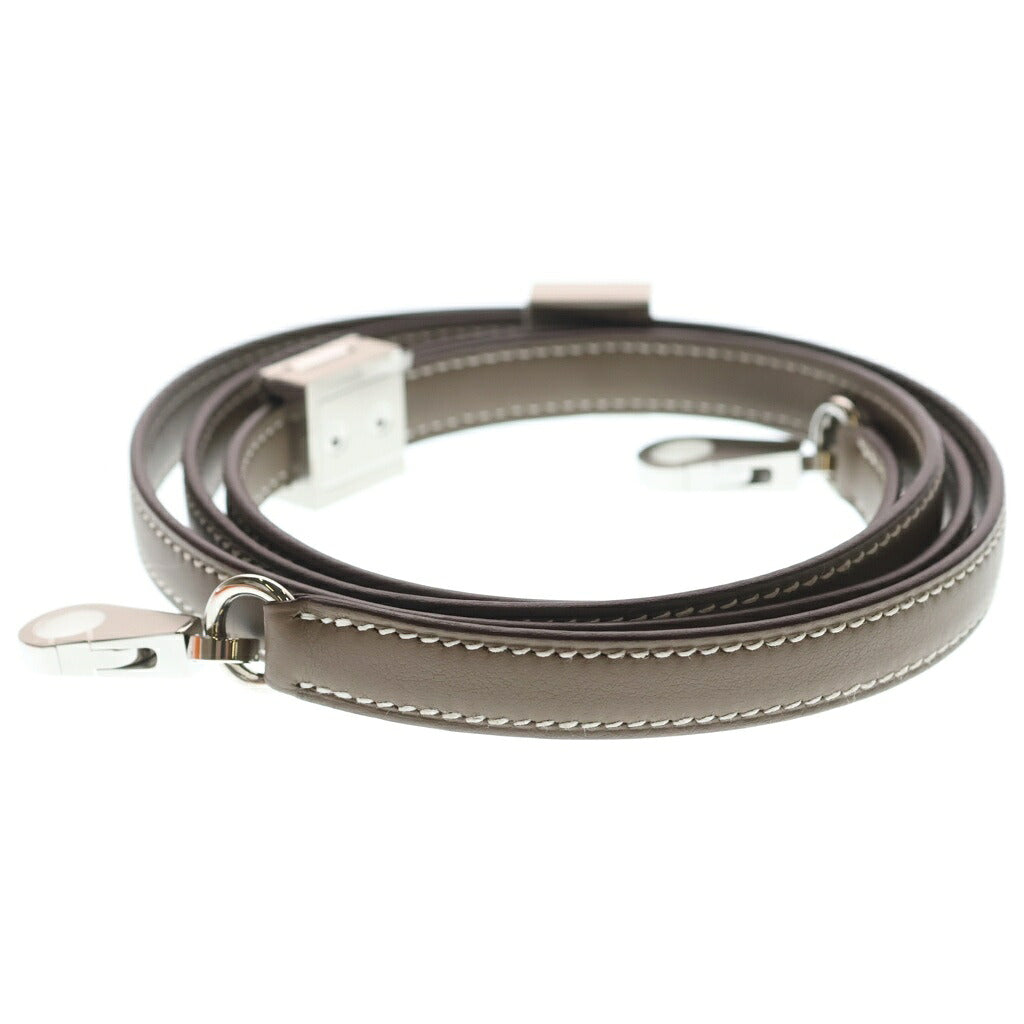 HERMES(エルメス) クルーメドール ストラップ ブラウン レザー エトゥープ シルバー金具 W刻印
