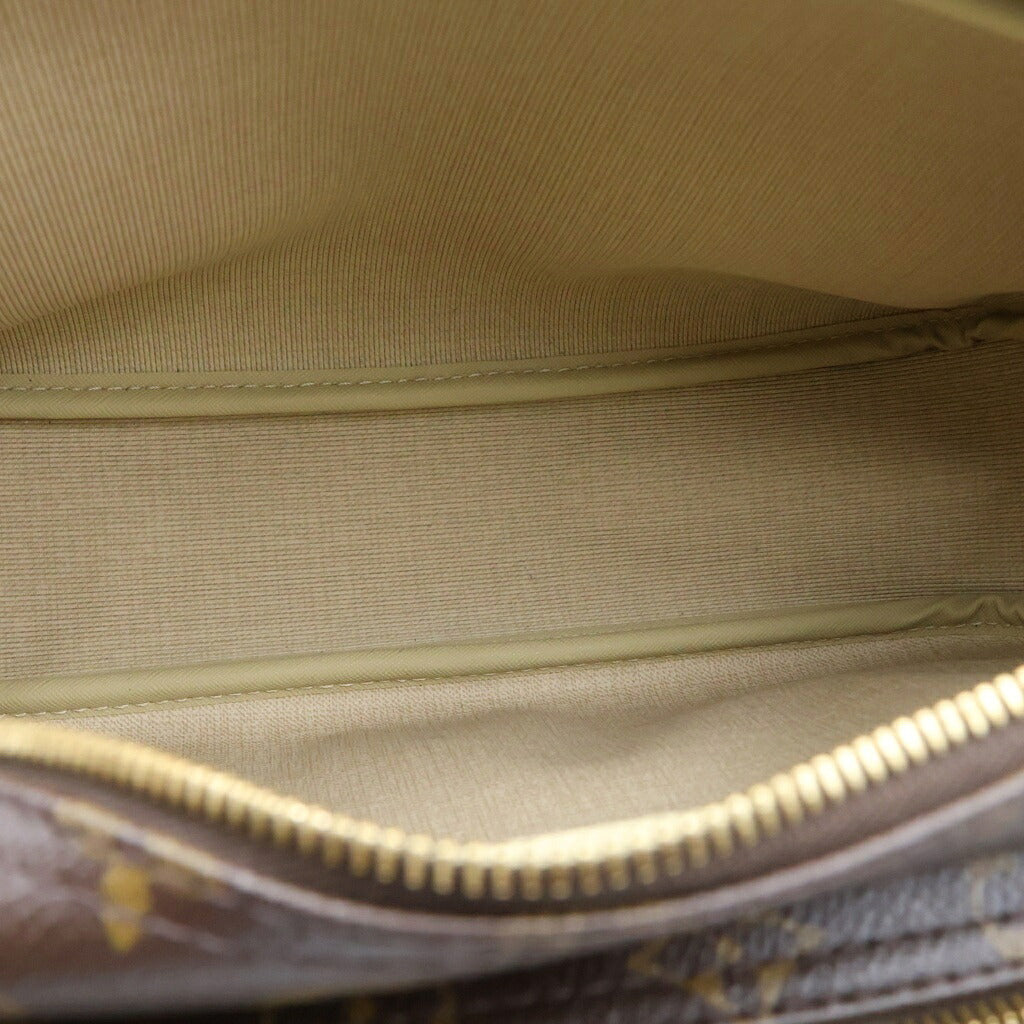 LOUIS VUITTON(ルイヴィトン) モノグラム リポーターPM ショルダーバッグ ブラウン レザー×PVC M45254 ゴールド金具
