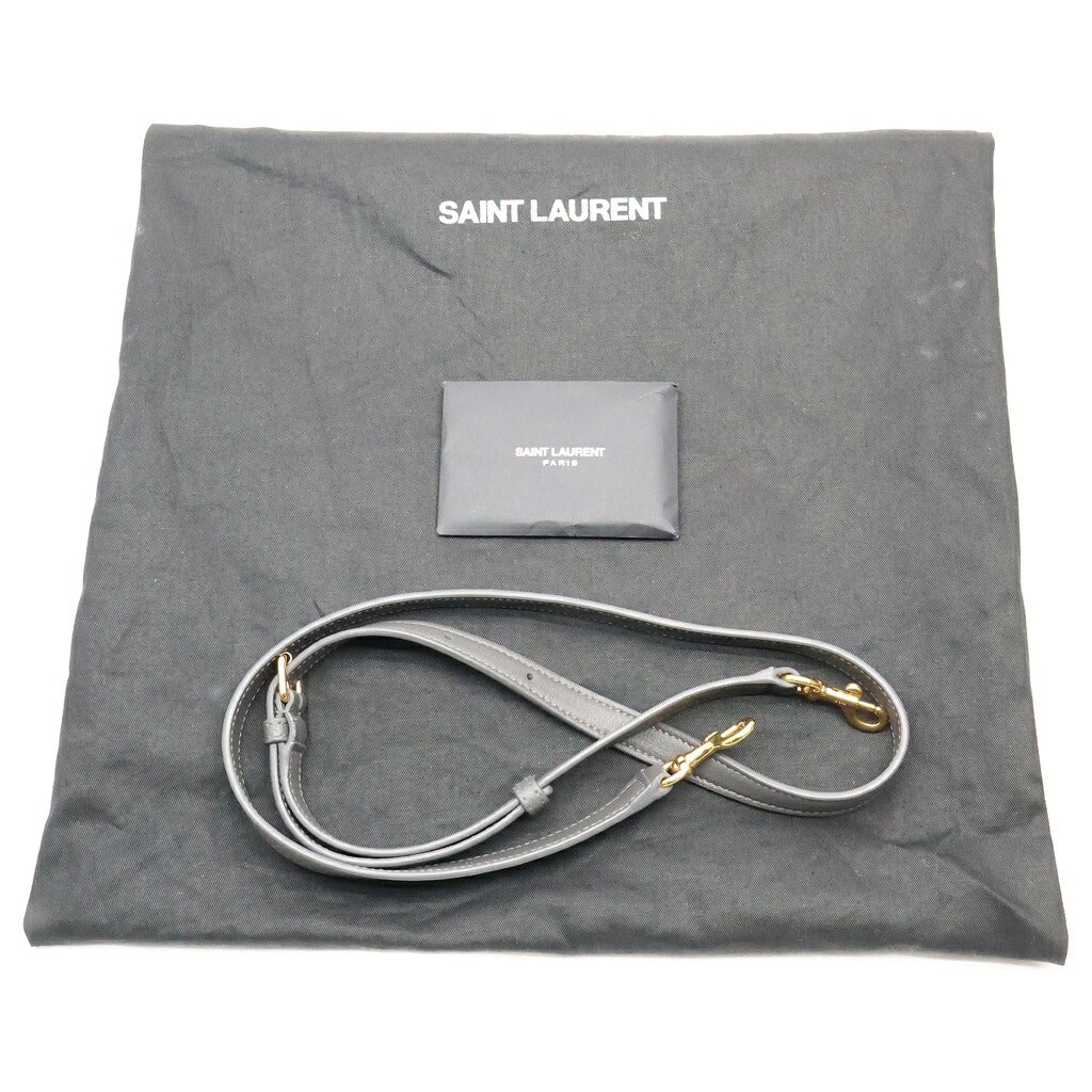 SAINT LAURENT PARIS(サンローランパリ) トイショッピング 2WAYトートバッグ ショルダーバッグ ハンドバッグ グレー レザー 600307 ゴールド金具