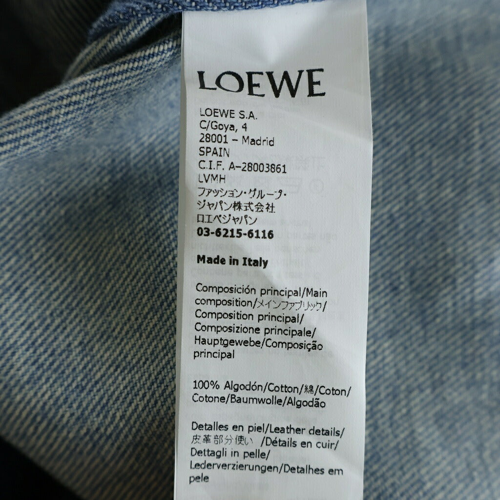 LOEWE(ロエベ) アナグラム ワークウェア ジャケット アウター デニム インディゴ ブルー S359Y50X06 レディース