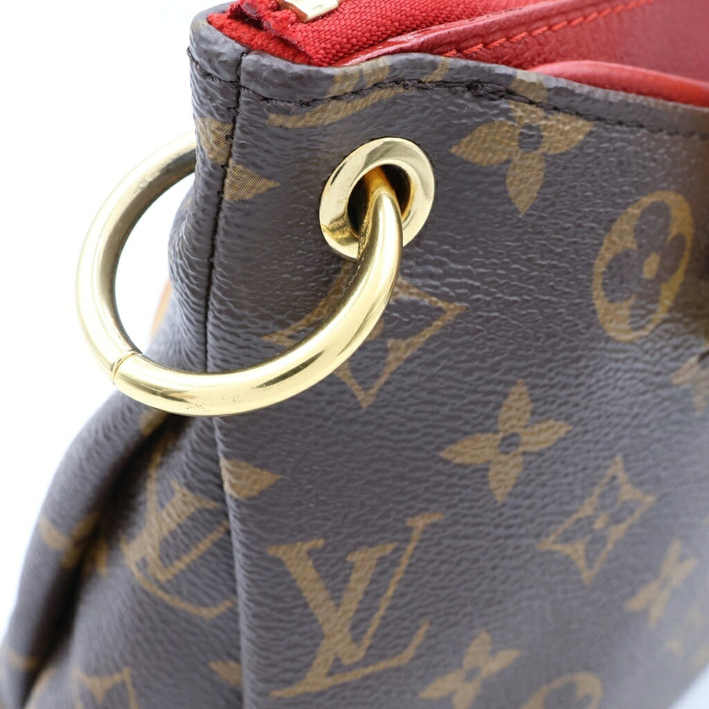 LOUIS VUITTON(ルイヴィトン) モノグラム バラスBB 2WAYハンドバッグ ショルダーバッグ ブラウン×レッド レザー×PVC M41241 ゴールド金具