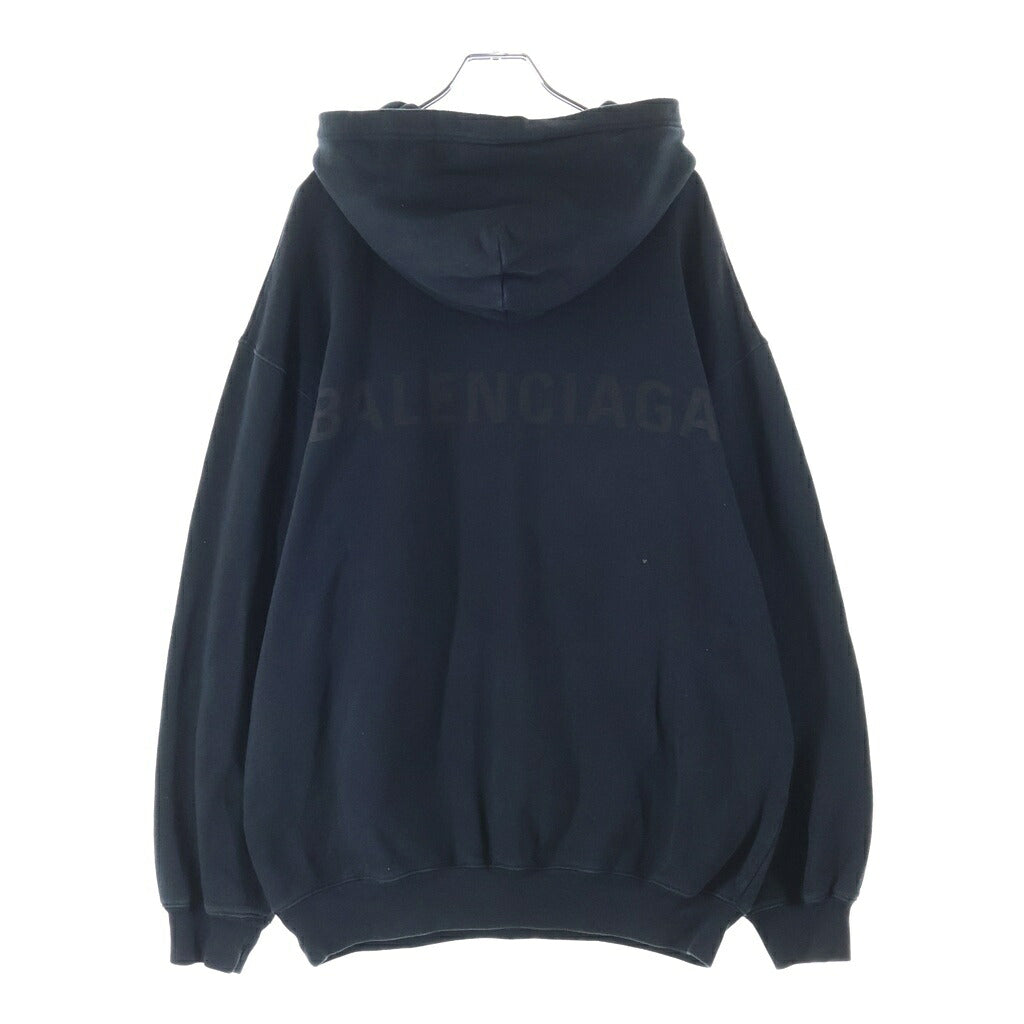 BALENCIAGA(バレンシアガ) 19AW バックロゴプリント プルオーバーパーカー フーディー ブラック 570798