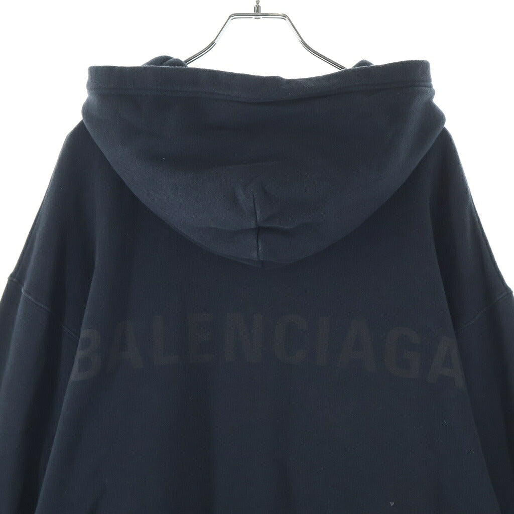 BALENCIAGA(バレンシアガ) 19AW バックロゴプリント プルオーバーパーカー フーディー ブラック 570798