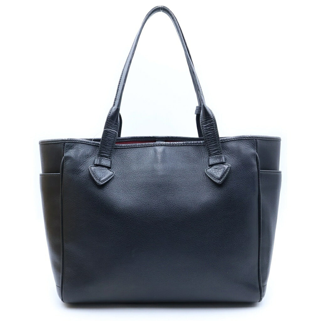 LOEWE(ロエベ) ヘリテージ スモール トートバッグ ロゴ レザー ブラック