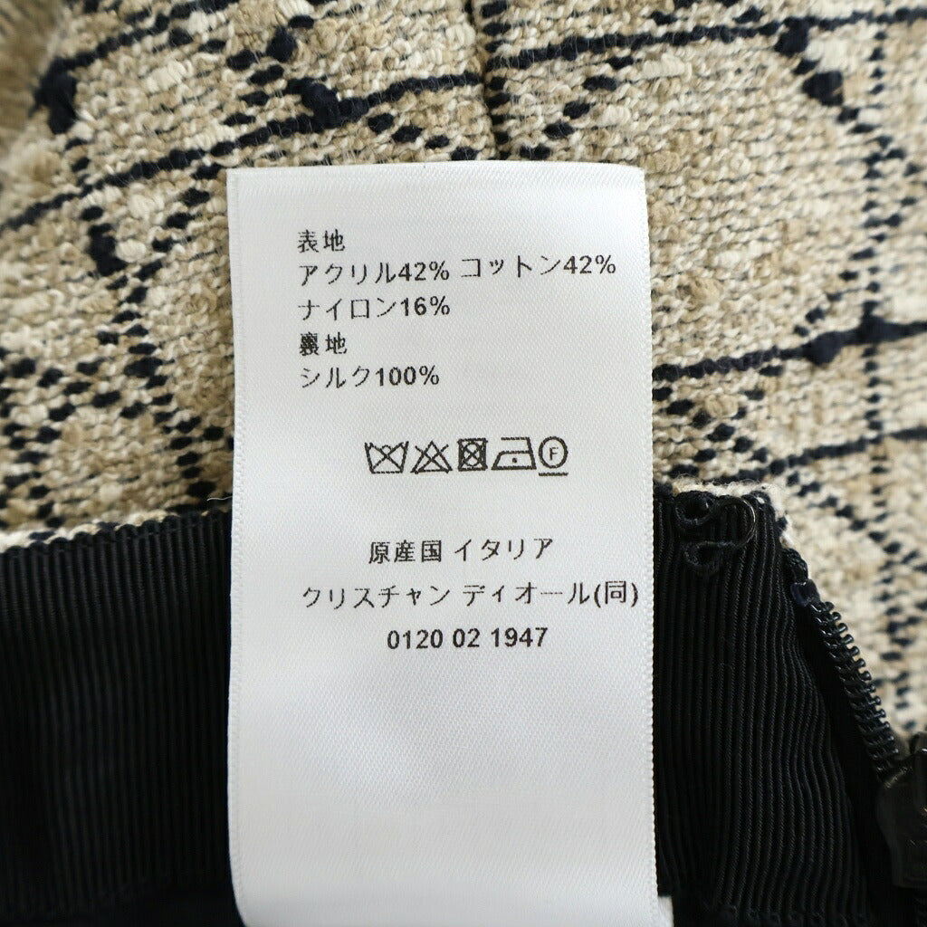 Christian Dior(クリスチャンディオール) カナージュ ツイードスカート ベージュ 511J45A7757