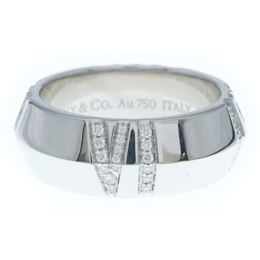 TIFFANY & Co.(ティファニー) アトラスX クローズドワイドリング ダイヤ ホワイトゴールド Au750 WG d0.20ct