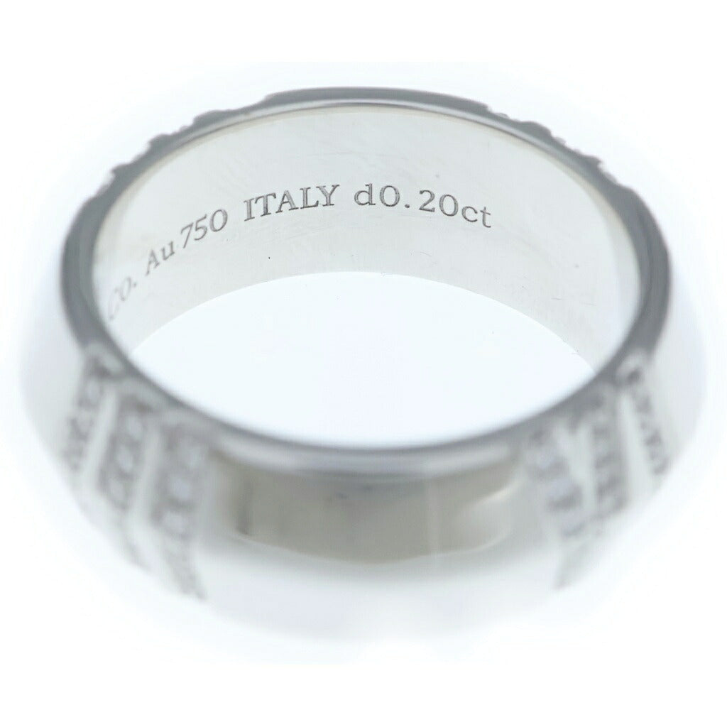 TIFFANY & Co.(ティファニー) アトラスX クローズドワイドリング ダイヤ ホワイトゴールド Au750 WG d0.20ct