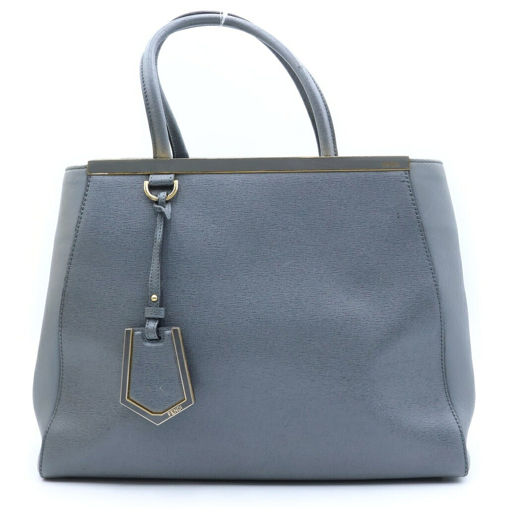 FENDI(フェンディ) トゥージュール 2WAYハンドバッグ ショルダーバッグ グレー レザー 8BH250 ゴールド金具