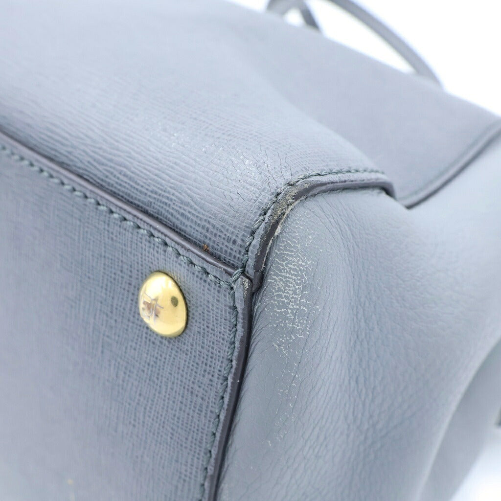FENDI(フェンディ) トゥージュール 2WAYハンドバッグ ショルダーバッグ グレー レザー 8BH250 ゴールド金具
