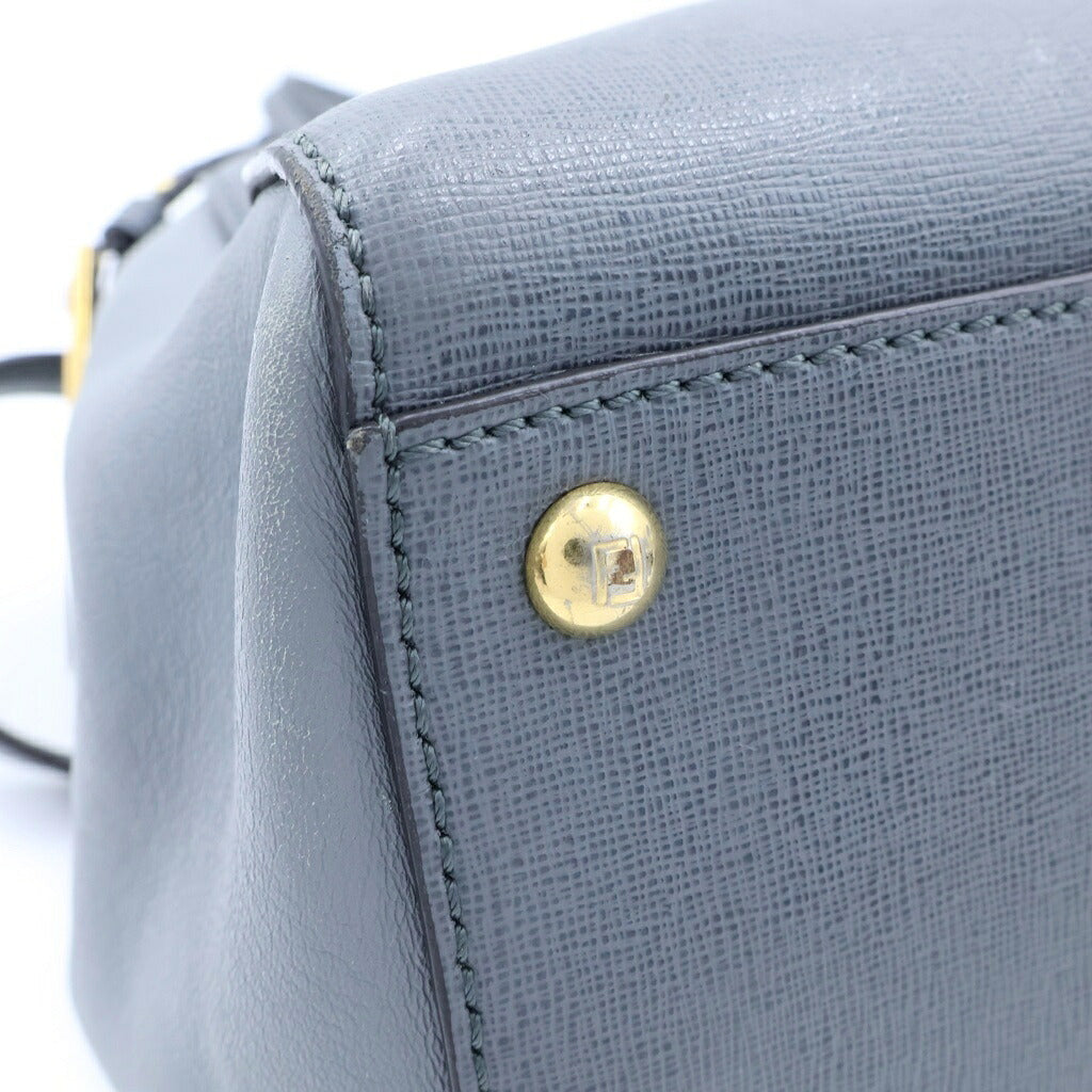 FENDI(フェンディ) トゥージュール 2WAYハンドバッグ ショルダーバッグ グレー レザー 8BH250 ゴールド金具