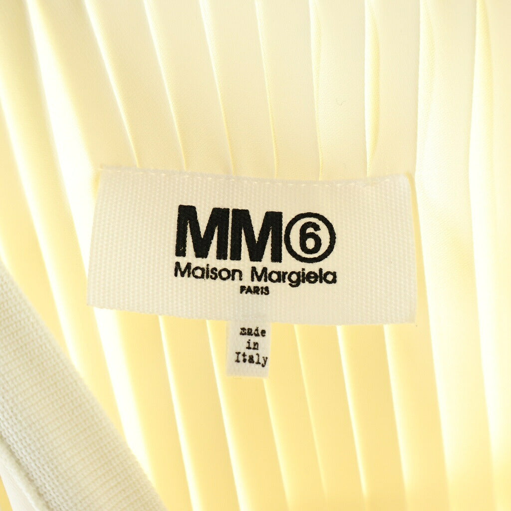 MM6 Maison Margiela(エムエムシックスメゾンマルジェラ) プリーツ ノースリーブワンピース アイボリー S52CT0209 S43455 レディース