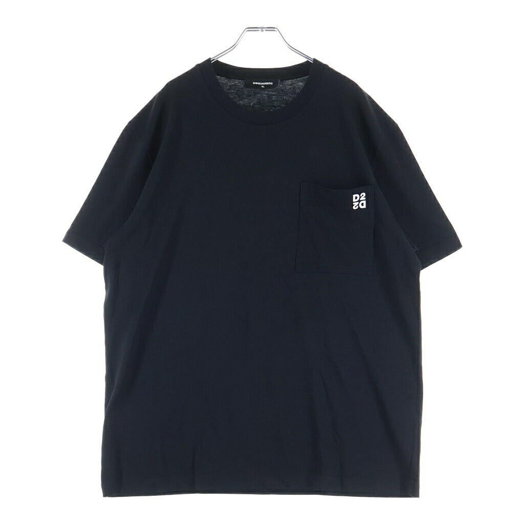 DSQUARED2(ディースクエアード) 半袖カットソー Tシャツ ブラック コットン S74GD1475 D20033