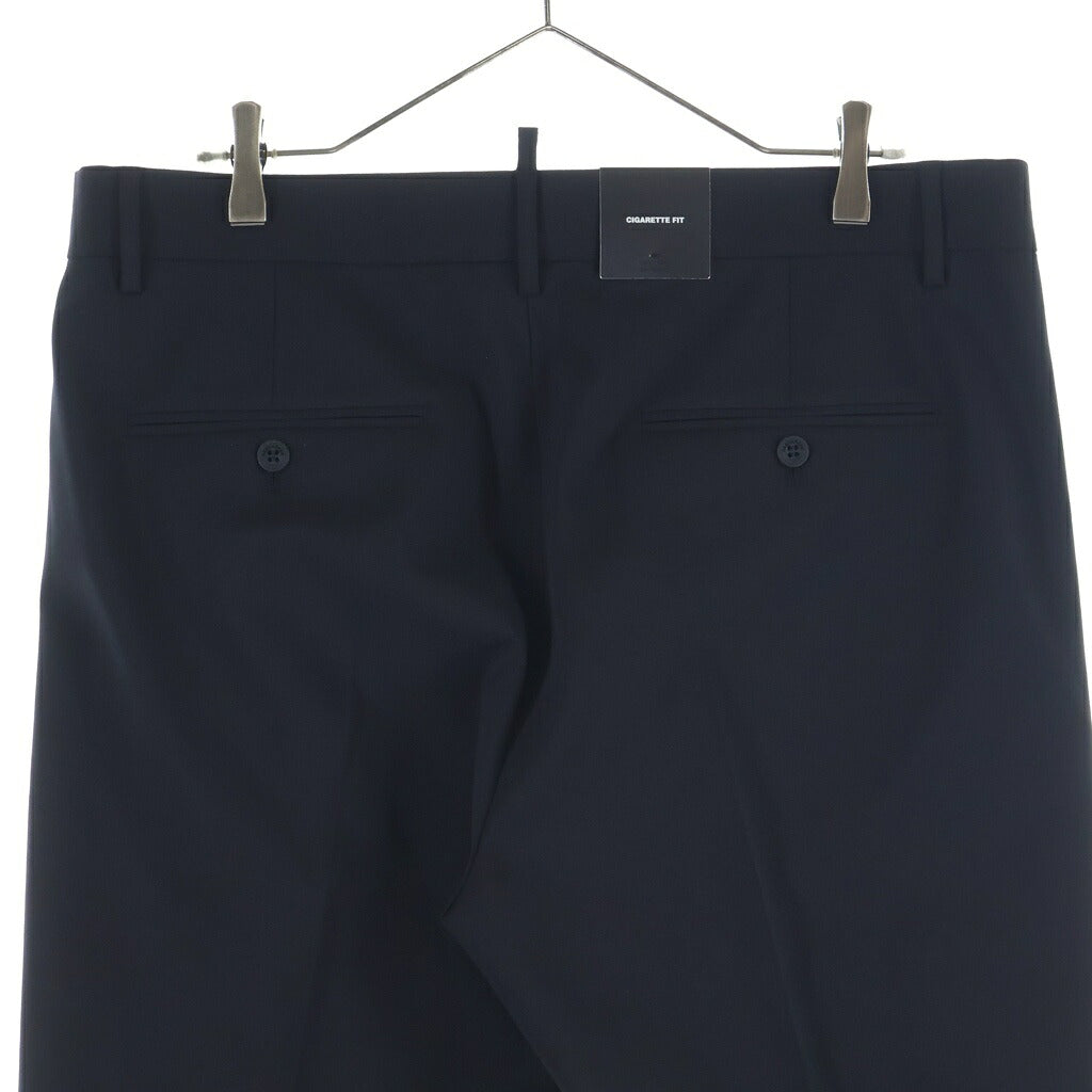 DSQUARED2(ディースクエアード) スラックス パンツ サイドジップ ブラック ウール S74KB0392 S40320