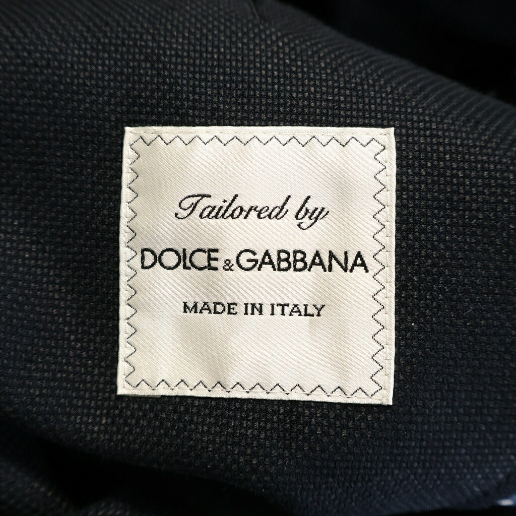 DOLCE & GABBANA(ドルチェアンドガッバーナ) テーラードジャケット ドット ブラック/ネイビー コットン