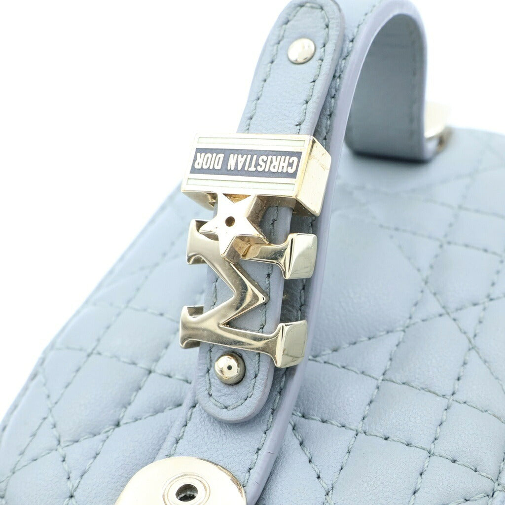 Christian Dior(クリスチャンディオール) レディディオール マイクロ バニティバッグ ショルダーバッグ グレー レザー S0918ONMJ