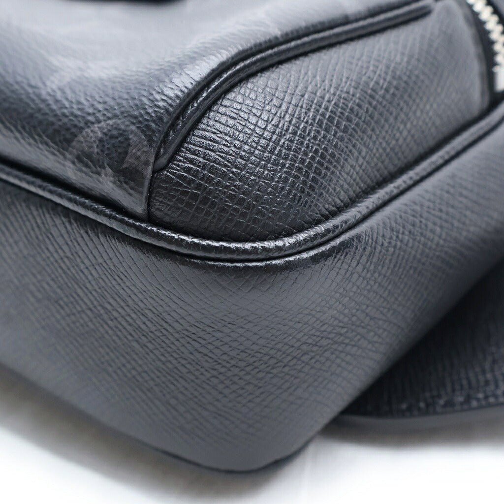 LOUIS VUITTON(ルイヴィトン) モノグラムエクリプス バムバッグ ショルダーバッグ ウエストバッグ ボディバッグ ブラック レザー×PVC M30245 シルバー金具