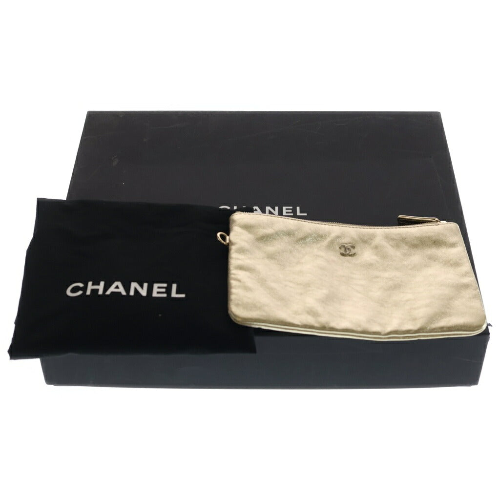 CHANEL(シャネル) シャネル22 スモール ワンショルダーバッグ トートバッグ ゴールド カーフスキン ゴールド金具 プレート AS3260