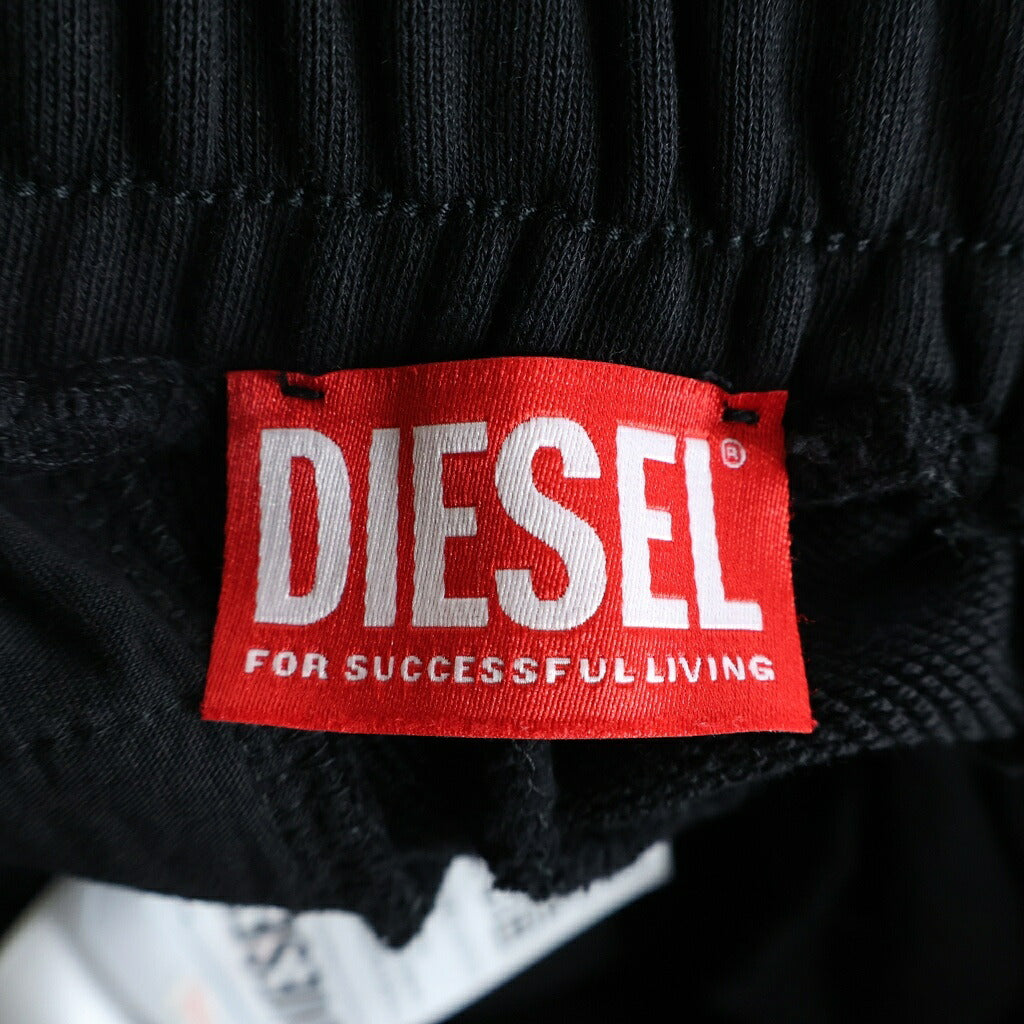 DIESEL(ディーゼル) ロゴ刺繍スウェットショートパンツ ハーフパンツ ブラック A03760