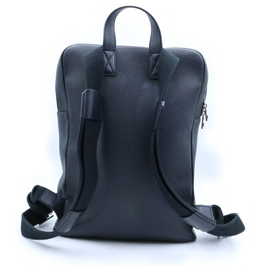 LOEWE(ロエベ) ミリタリー バックパック リュックサック アナグラム レザー ブラック