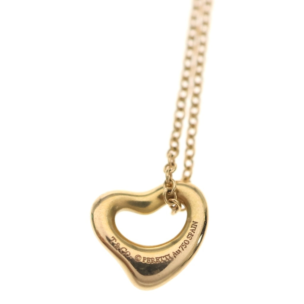 TIFFANY & Co.(ティファニー) オープンハート ネックレス ペンダント K18 Au750 イエローゴールド