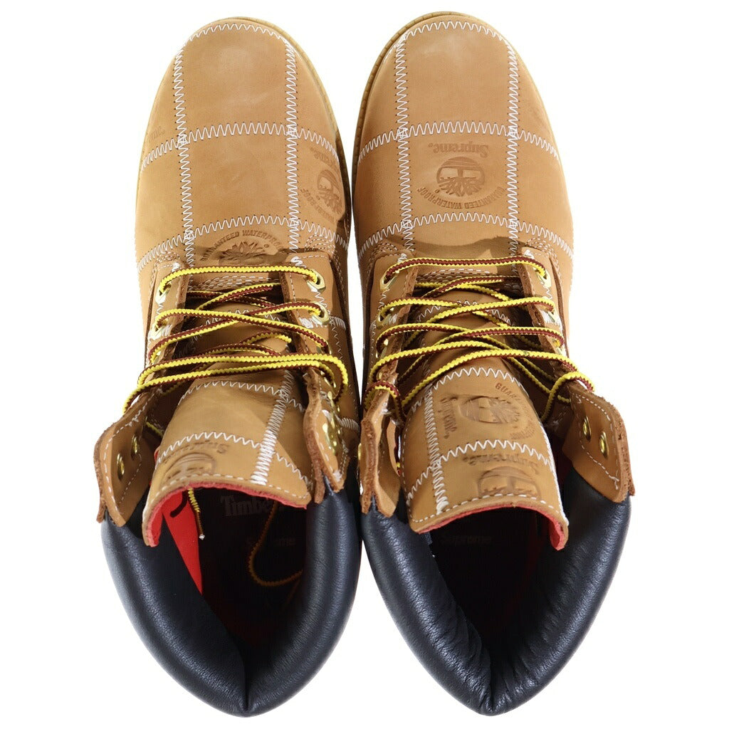 SUPREME(シュプリーム) SUPREME×Timberland パッチワーク プレミアム ブーツ ブラウン