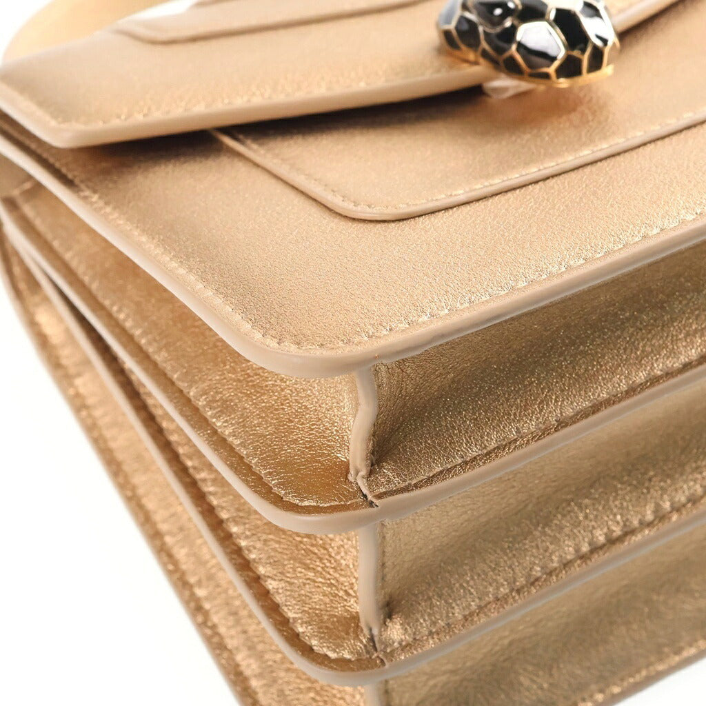 BVLGARI(ブルガリ) セルペンティ 2WAYハンドバッグ チェーンショルダーバッグ ゴールド レザー ゴールド金具
