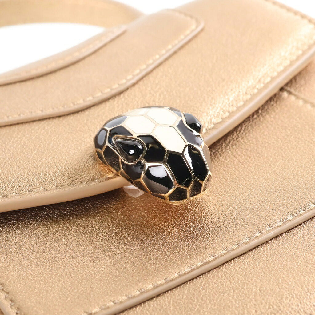 BVLGARI(ブルガリ) セルペンティ 2WAYハンドバッグ チェーンショルダーバッグ ゴールド レザー ゴールド金具
