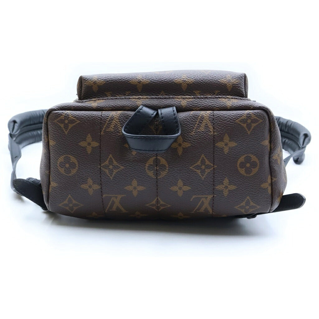 LOUIS VUITTON(ルイヴィトン) モノグラム パームスプリングスPM リュックサック バックパック ブラウン×ブラック レザー×PVC M44871 ゴールド金具