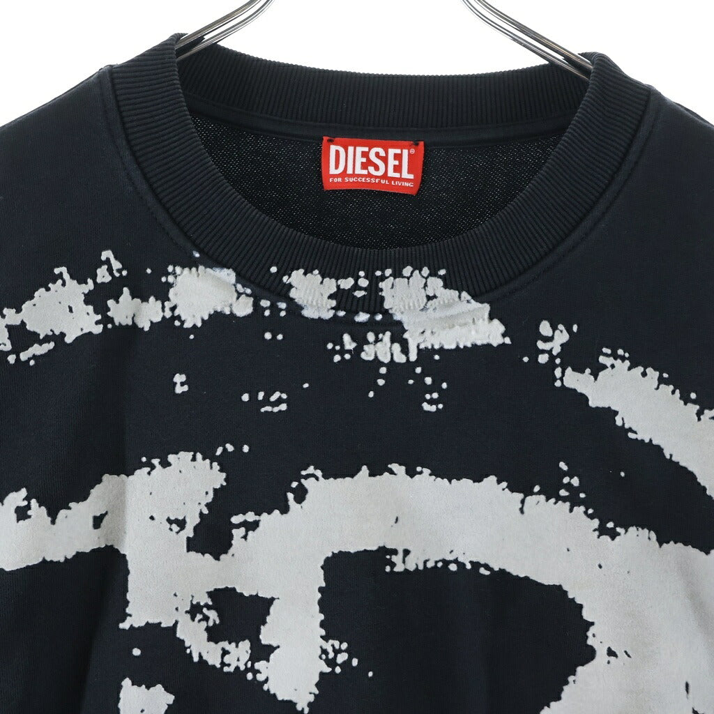 DIESEL(ディーゼル) ロゴ トレーナー トップス 長袖 コットン ブラック