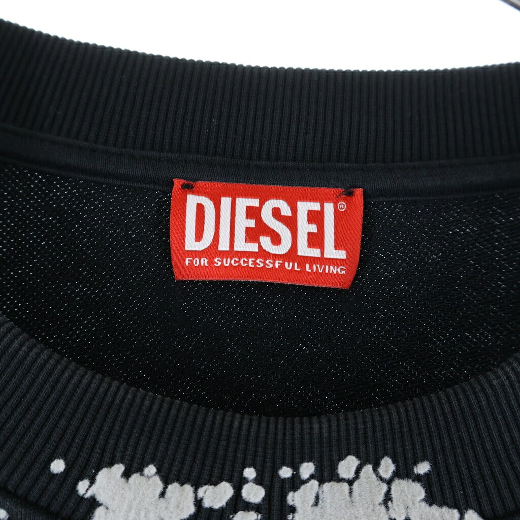 DIESEL(ディーゼル) ロゴ トレーナー トップス 長袖 コットン ブラック