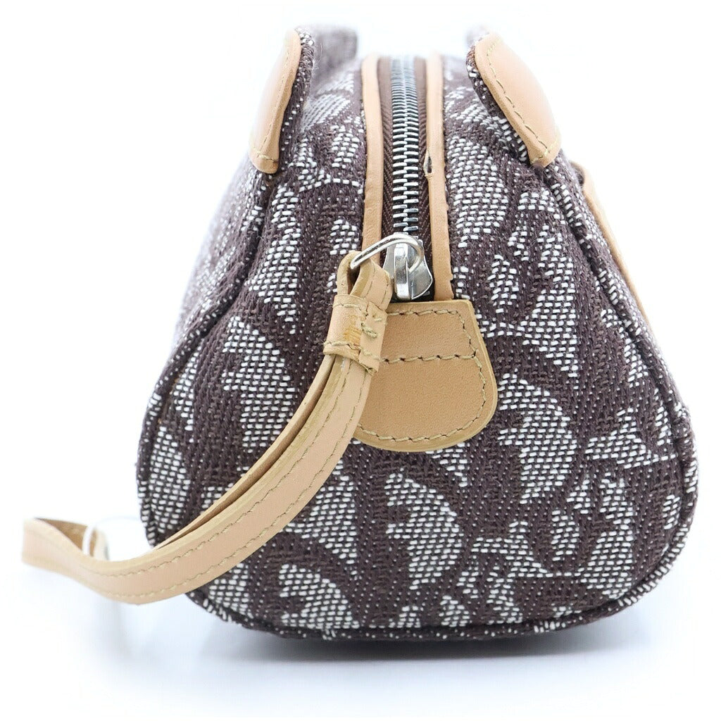 Christian Dior(クリスチャンディオール) トロッター ポーチ 小物入れ ブラウン キャンバス×レザー
