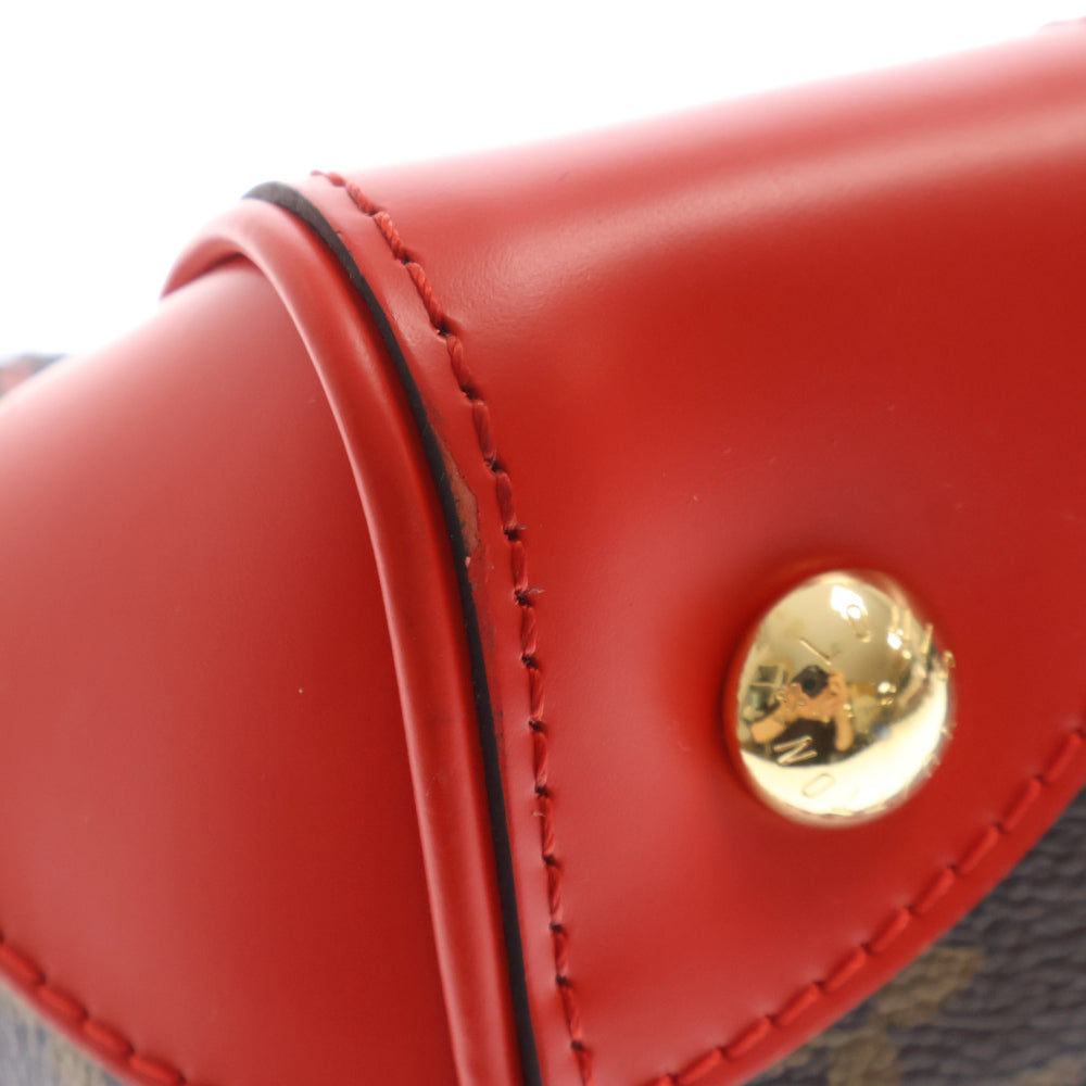LOUIS VUITTON(ルイヴィトン) モノグラム フェニックスPM コクリコ M41537 PVC レザー レッド ブラウン 2WAY ハンドバッグ ショルダーバッグ