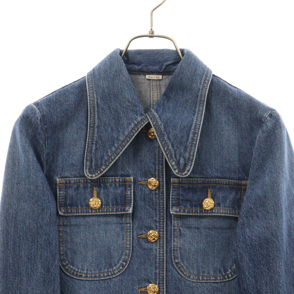 GUCCI(グッチ) コットンデニムジャケット 青 36 644507 XDBJ4