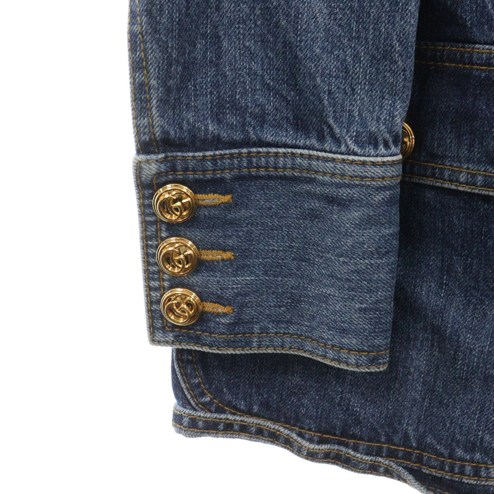 GUCCI(グッチ) コットンデニムジャケット 青 36 644507 XDBJ4
