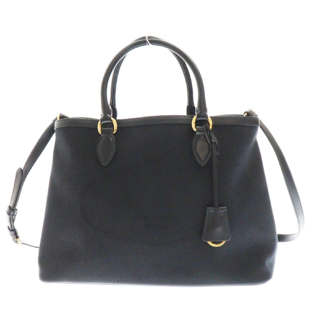 PRADA(プラダ) ロゴジャガード 2wayバッグ ハンドバック ショルダーバッグ 1BA579 ブラック キャンバス×レザー