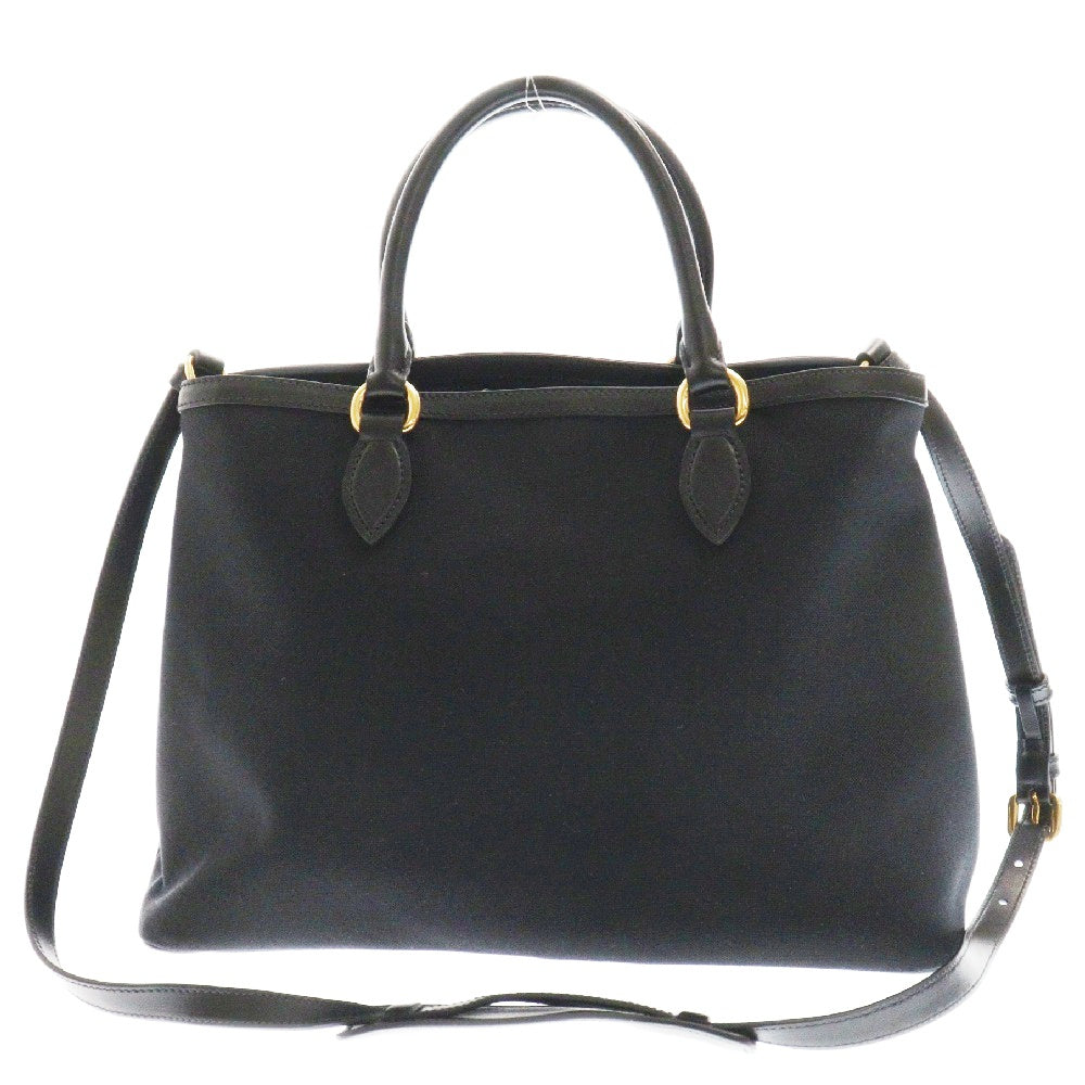 PRADA(プラダ) ロゴジャガード 2wayバッグ ハンドバック ショルダーバッグ 1BA579 ブラック キャンバス×レザー