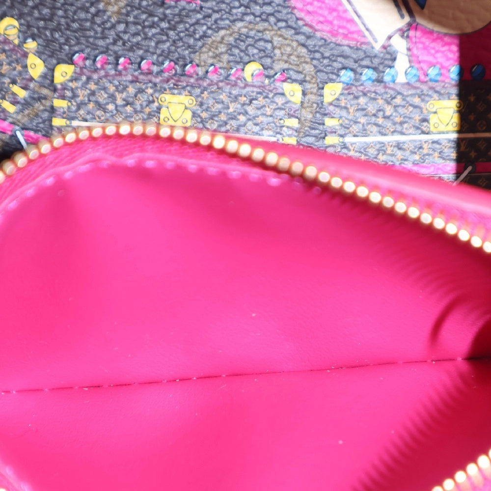 LOUIS VUITTON(ルイヴィトン) モノグラム ヴィヴィエンヌ ポルトフォイユヴィクトリーヌ コンパクトウォレット 三つ折り財布 PVC ブラウン フューシャ M69751 ICタイプ