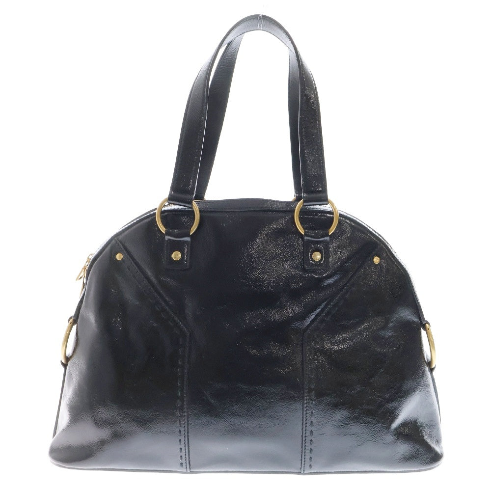 YVES SAINT LAURENT(イヴサンローラン) ミューズ ハンドバック パテント ブラック レザー トートバック